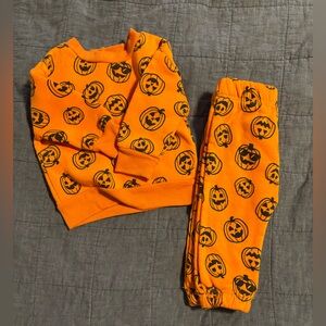 Carter's Vibrant Orange Pumpkin Pajamas